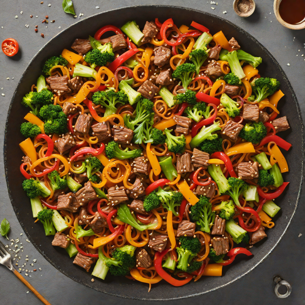 Asphalt-Inspired High-Protein Beef and Vegetable Stir-Fry