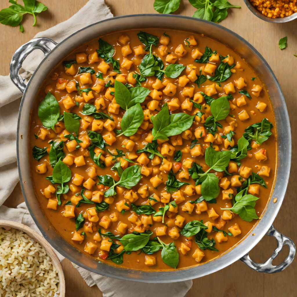 Stovetop Indian-Spiced Chickpea Curry with Spinach