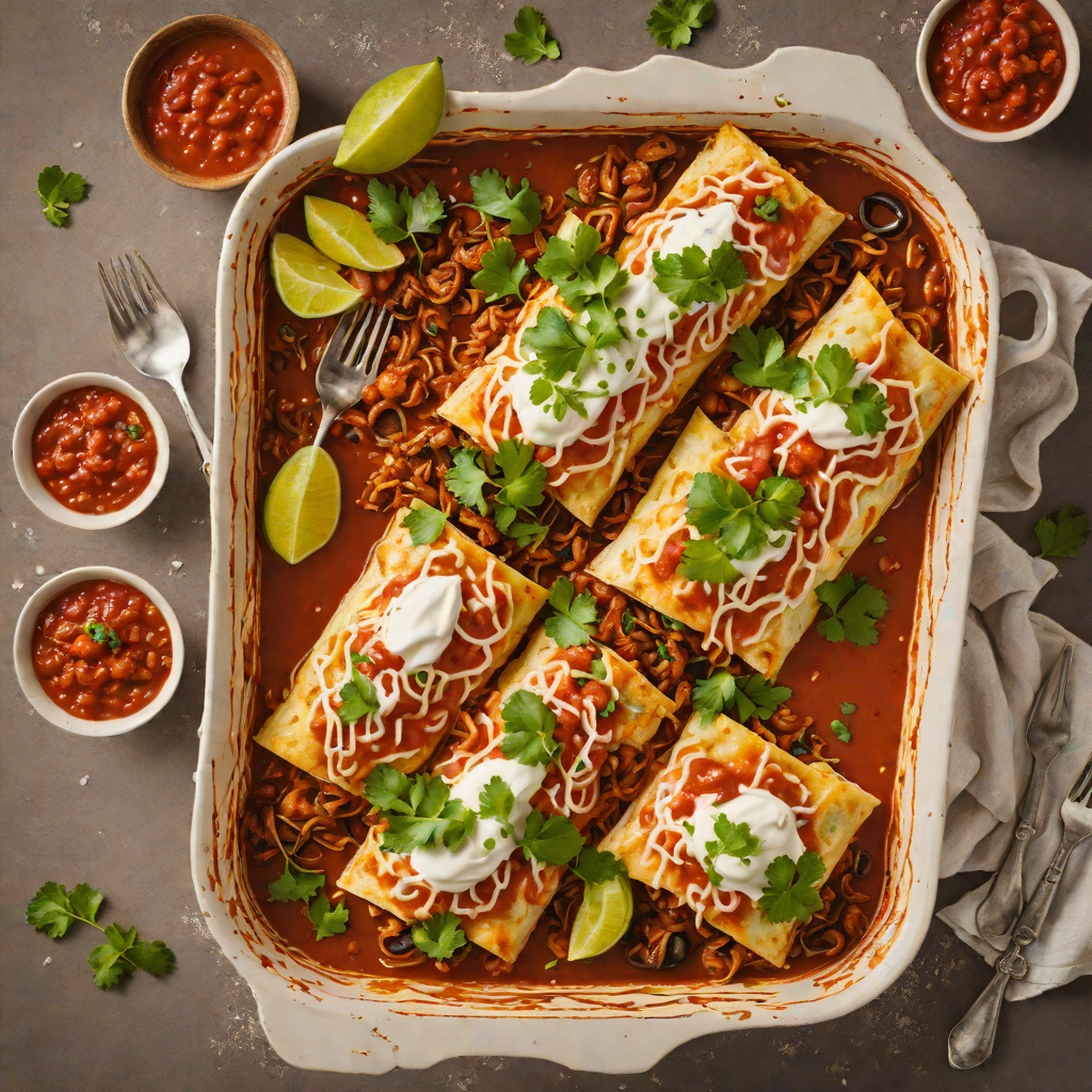 Slow-Cooked Poblano Chicken Enchiladas with Roasted Tomato Sauce