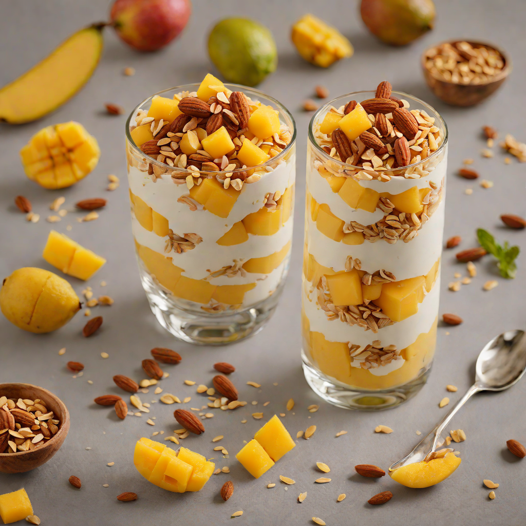 No-Bake Mango Coconut Parfait with Toasted Almonds