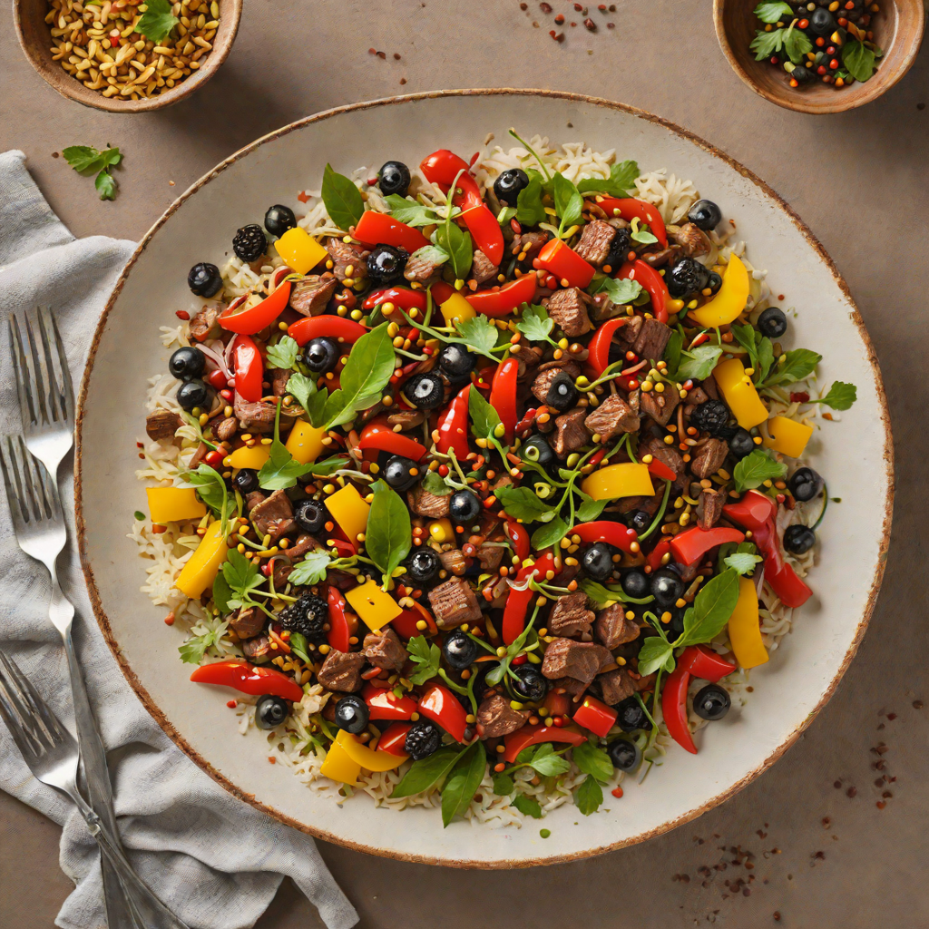 Spiced Kangaroo Stir-Fry with Wattleseed and Native Pepper Berries