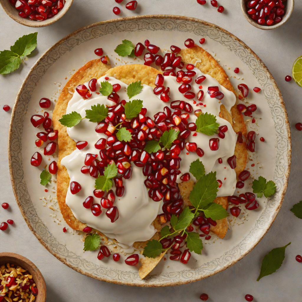 Roasted Chile en Nogada with Pomegranate Salsa