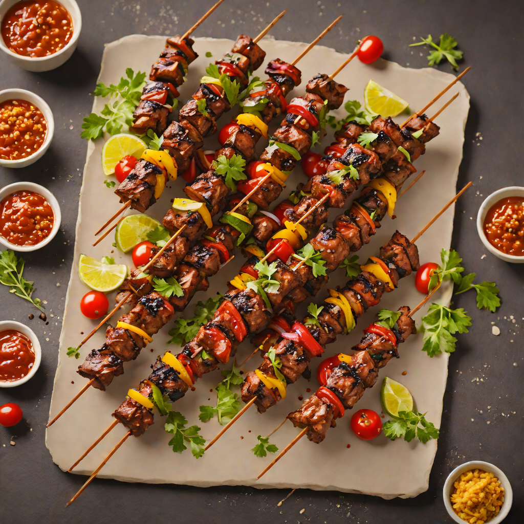 Barbecue Grilled Kangaroo Skewers with Smoky Paprika Marinade