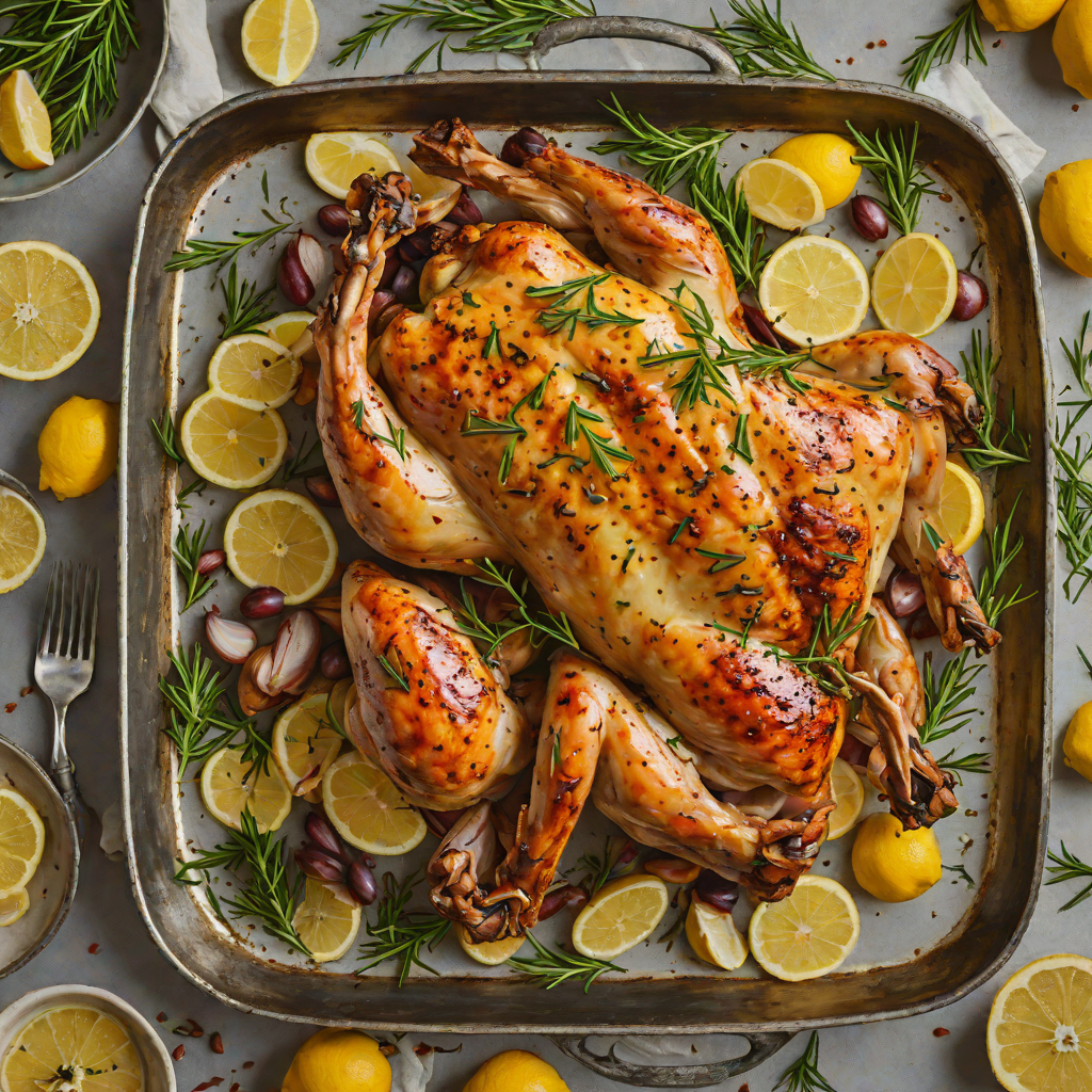 One-Pan Roasted Chicken with Lemon and Rosemary