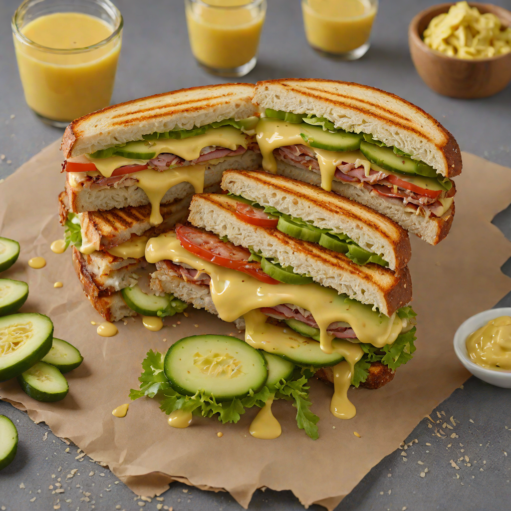 Grilled Tominator Sandwich with Pickles and Mustard Aioli