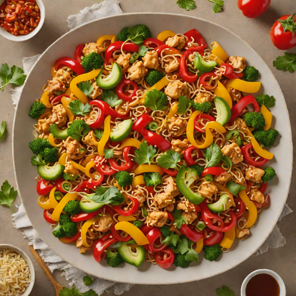 Spicy Powerball Chicken Stir Fry with Bell Peppers