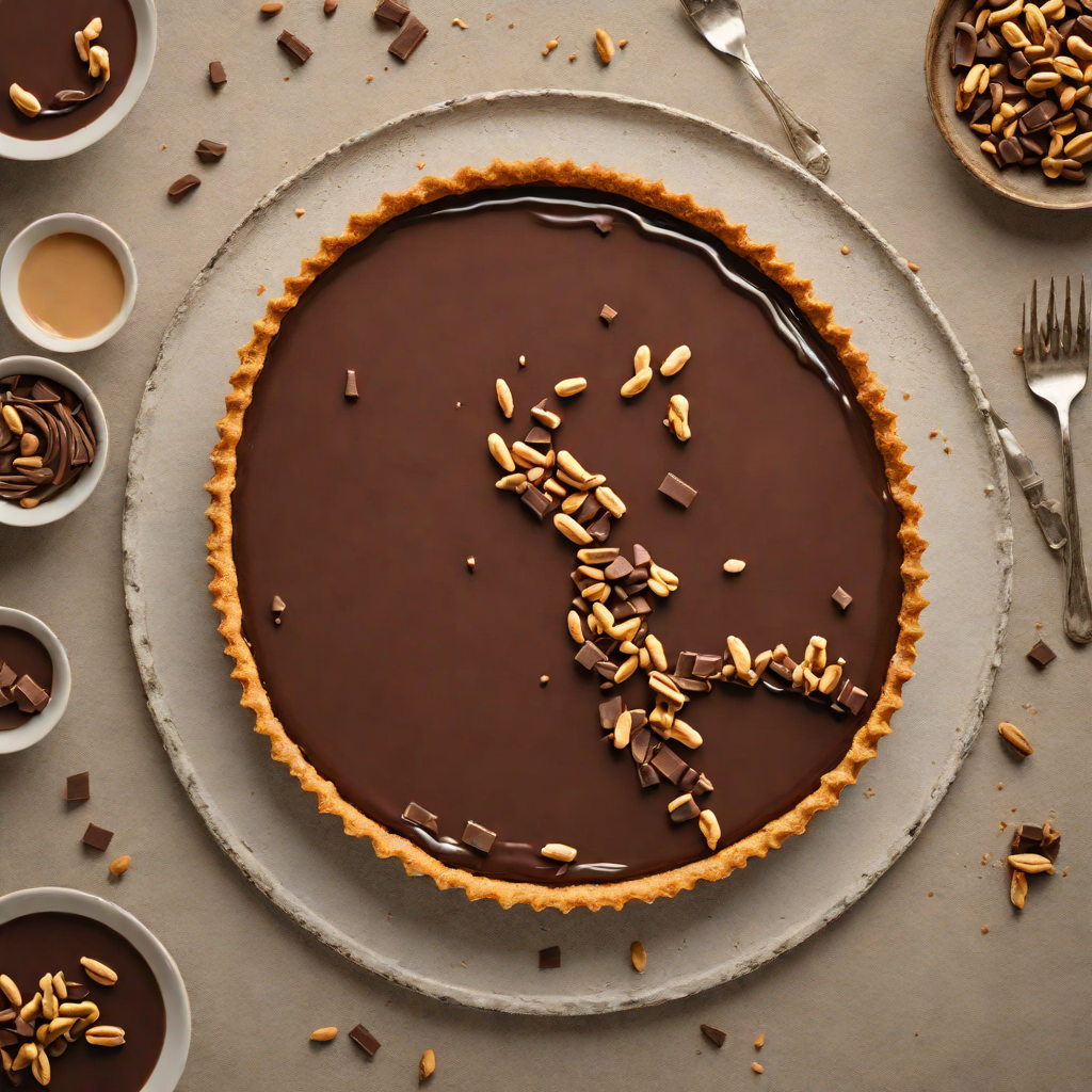 No-Bake Chocolate Peanut Butter Millionaire Tart