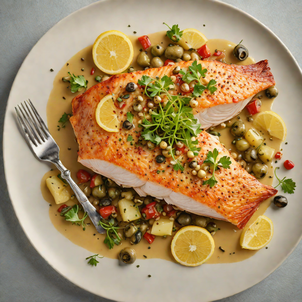 Pan-Seared Gulf Red Snapper with Lemon-Caper Sauce