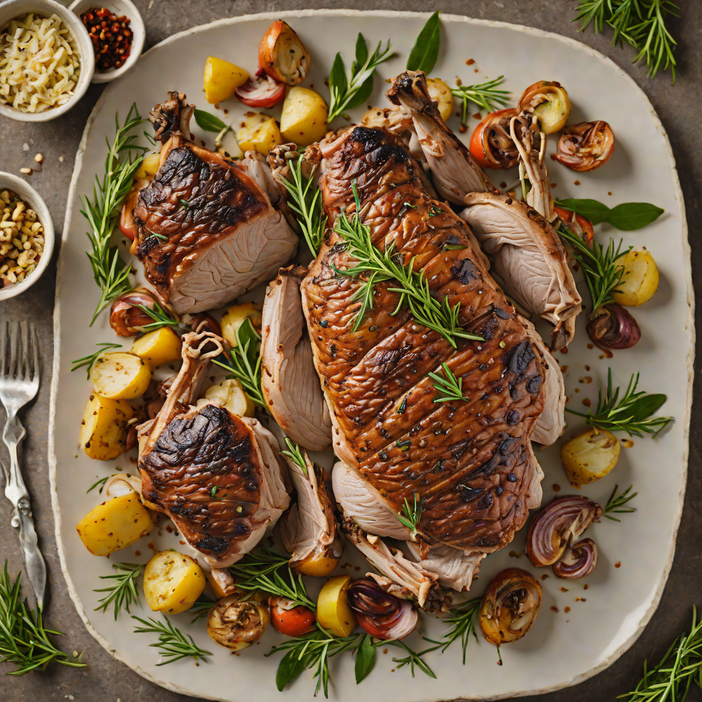 Herbed Rosemary Garlic Roast Lamb Shoulder