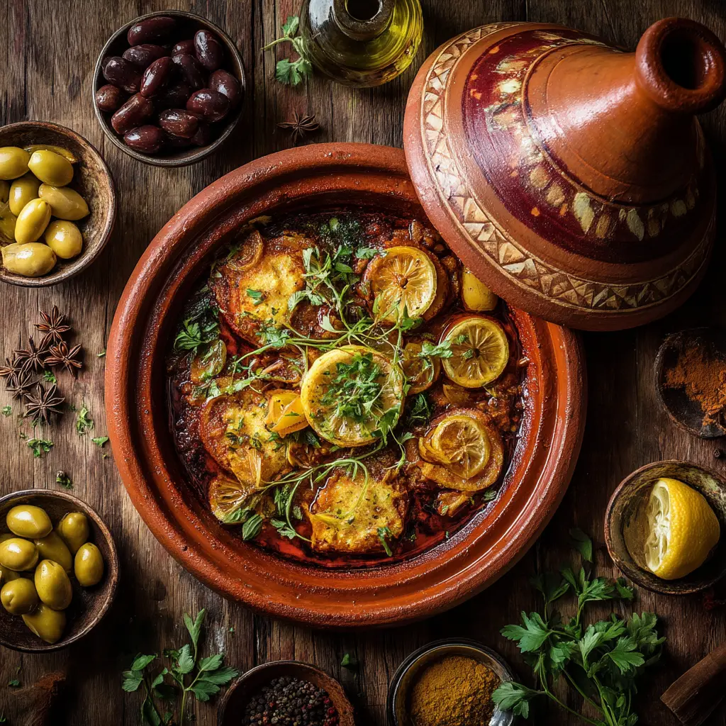 Authentically Spiced Moroccan Tagine with Preserved Lemons