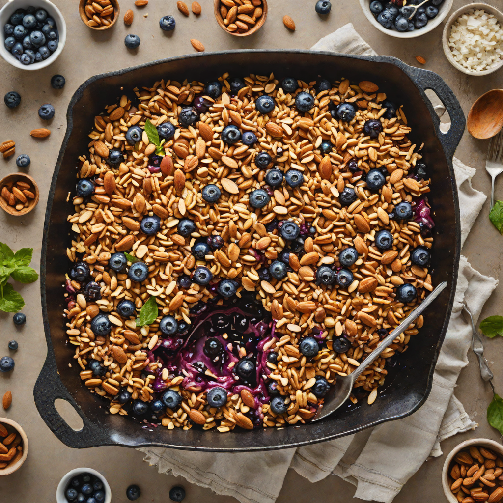 Skillet Blueberry Almond Crisp