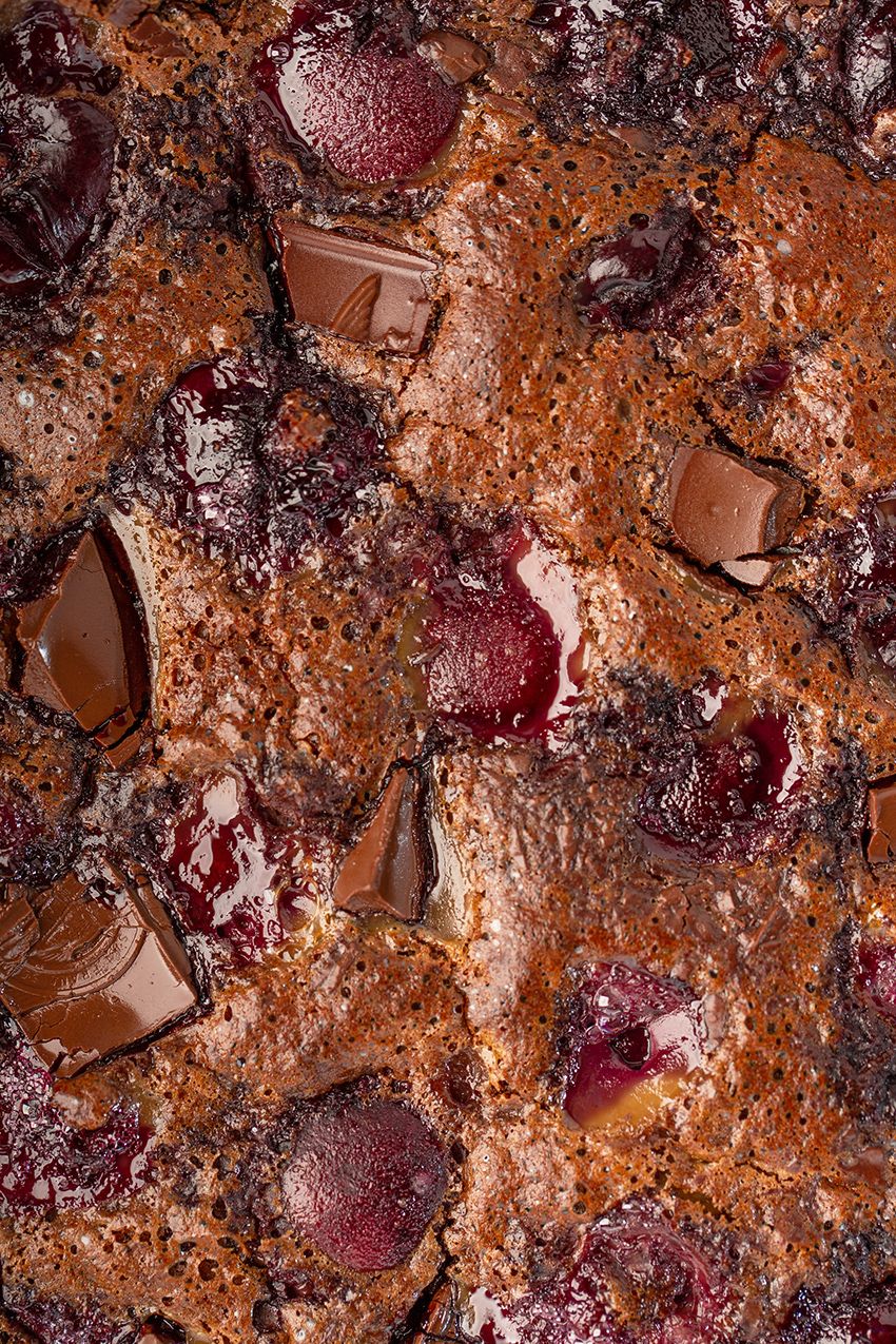 Sheet Pan Chocolate Cherry Clafoutis