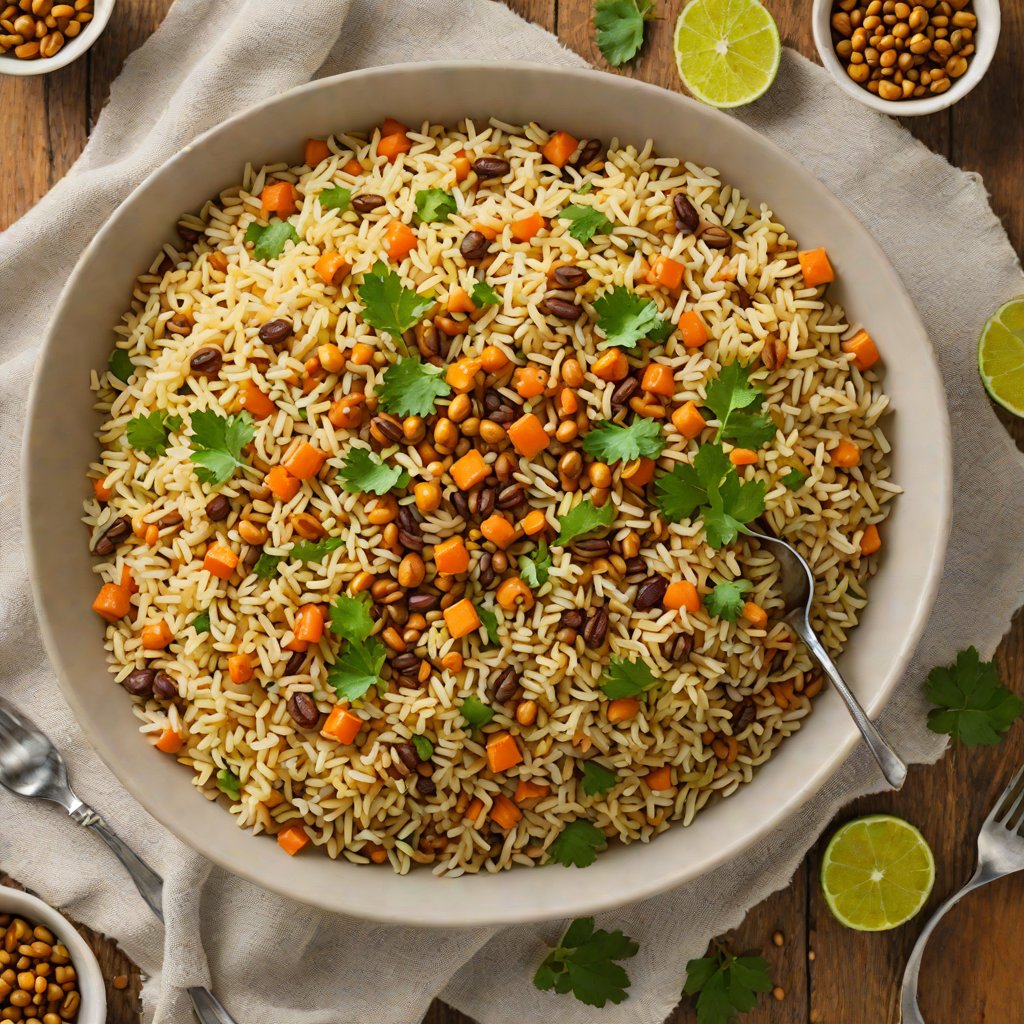 One-Pot Indian Spiced Lentil and Rice Pilaf