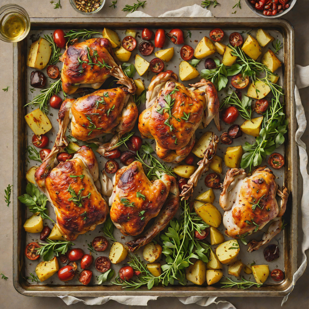 Sheet Pan Herb-Roasted Chicken with Chorizo and Potatoes