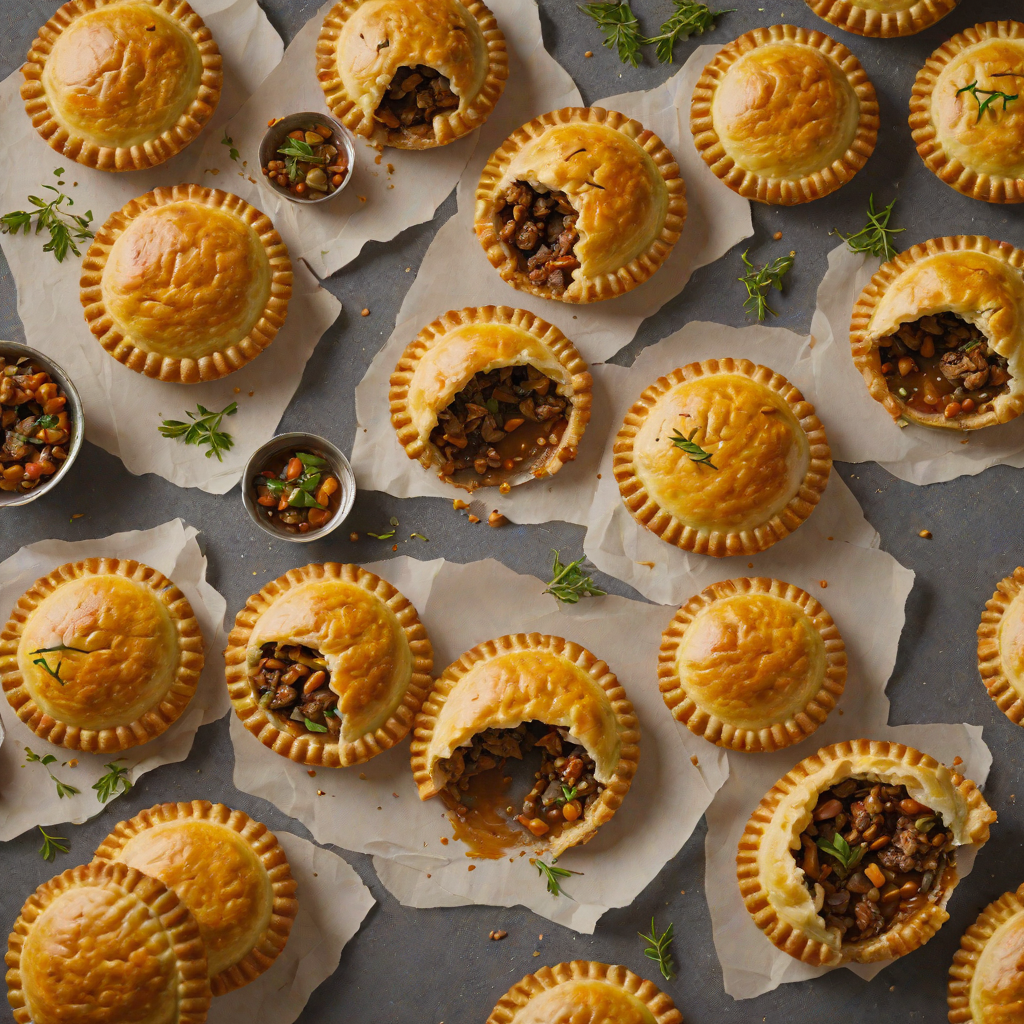 Slow-Cooked Beef Meat Pies with Golden Pastry