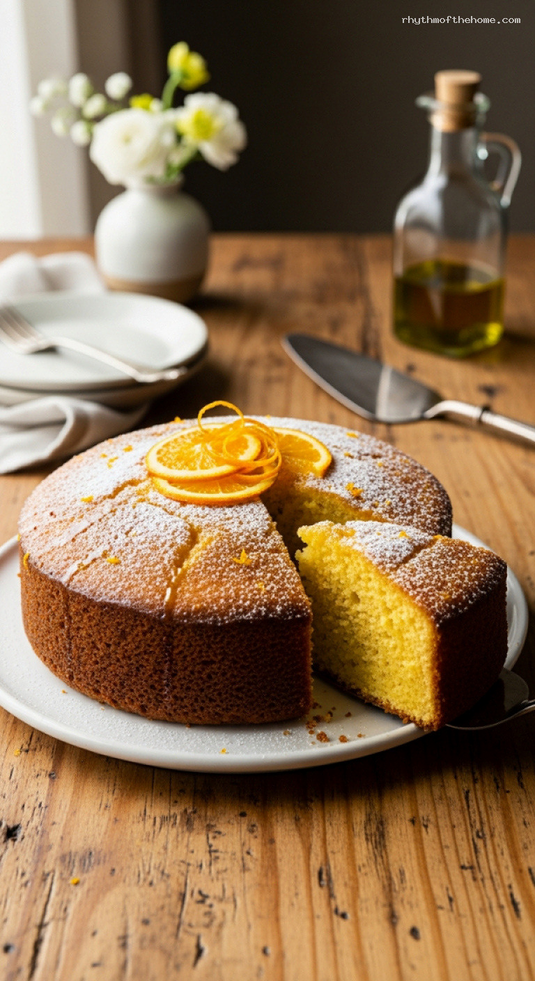 Rustic Orange Olive Oil Pound Cake