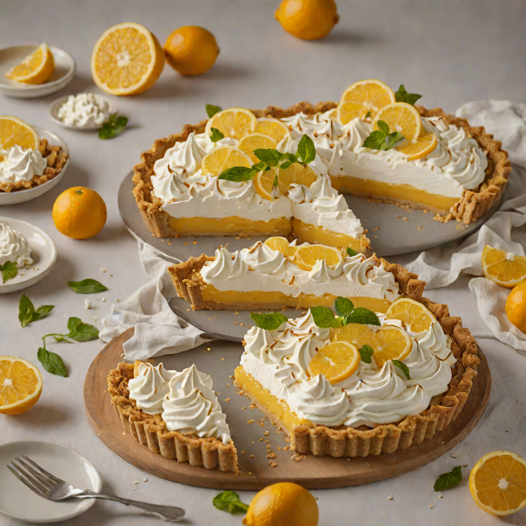 Layered Citrus Meringue Pie with Graham Cracker Crust