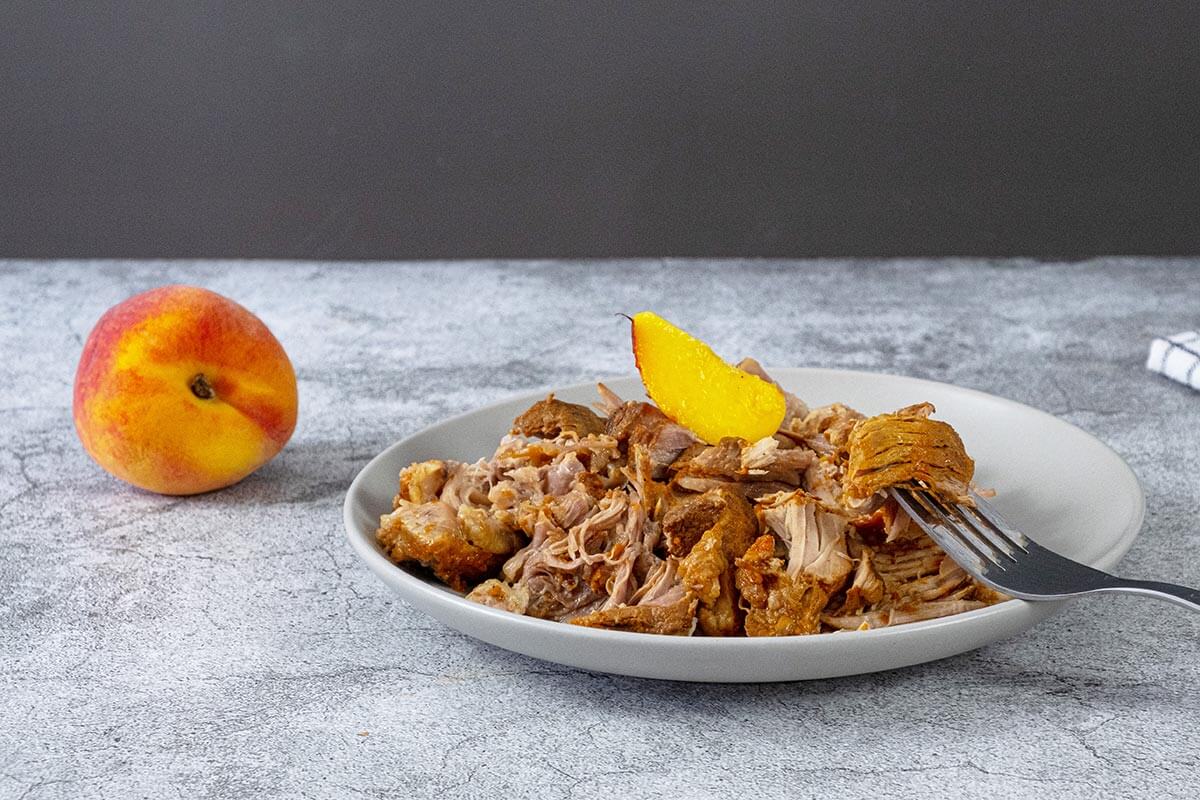 Slow-Cooked BBQ Pulled Pork with Peach Salsa
