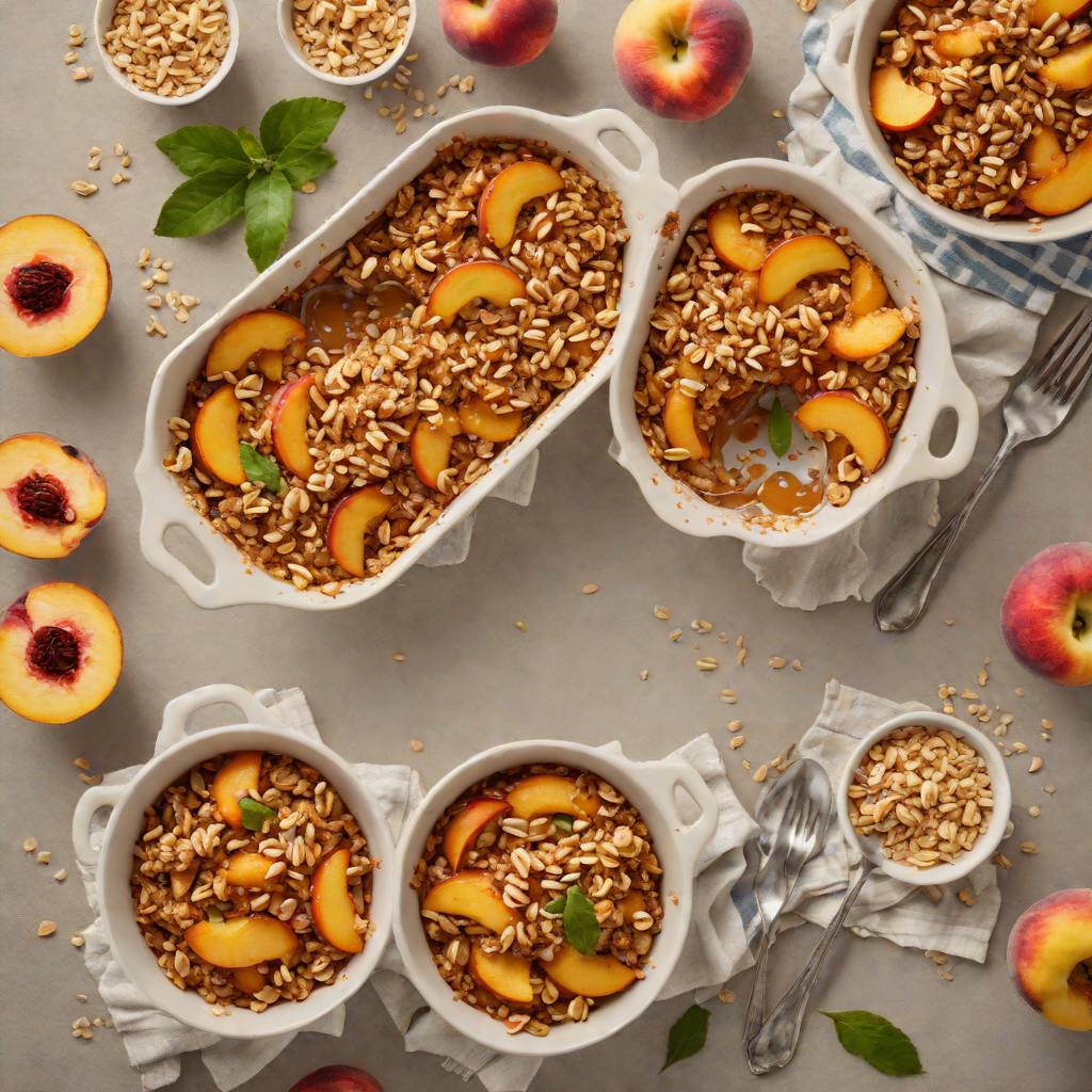 Honey-Roasted Peach Crisp with Oat Topping