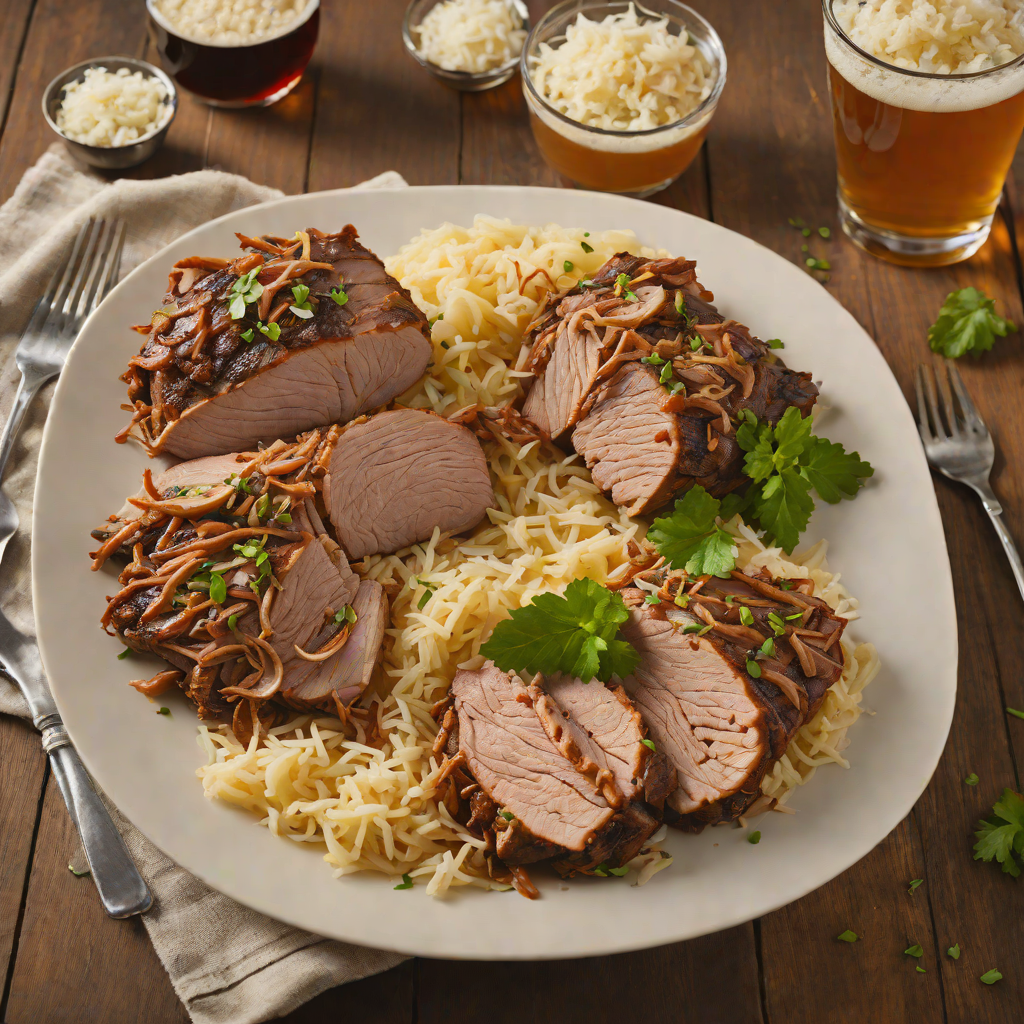 Pulaski-Style Sauerkraut and Beer Braised Pork Shoulder