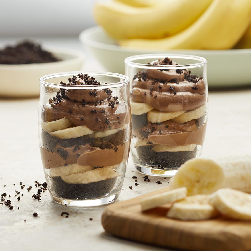 No-Bake Chocolate Peanut Butter Banana Parfait