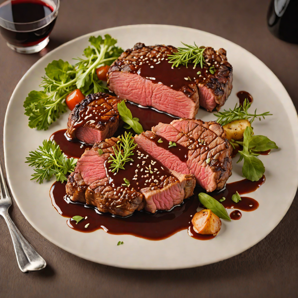 Sangalli’s Court Street Steakhouse-Style Pan-Seared Ribeye with Red Wine Reduction