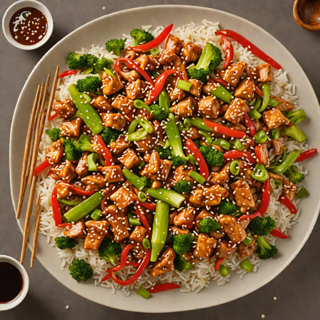 Spicy Hibachi Chicken Stir Fry with Sesame Soy Glaze