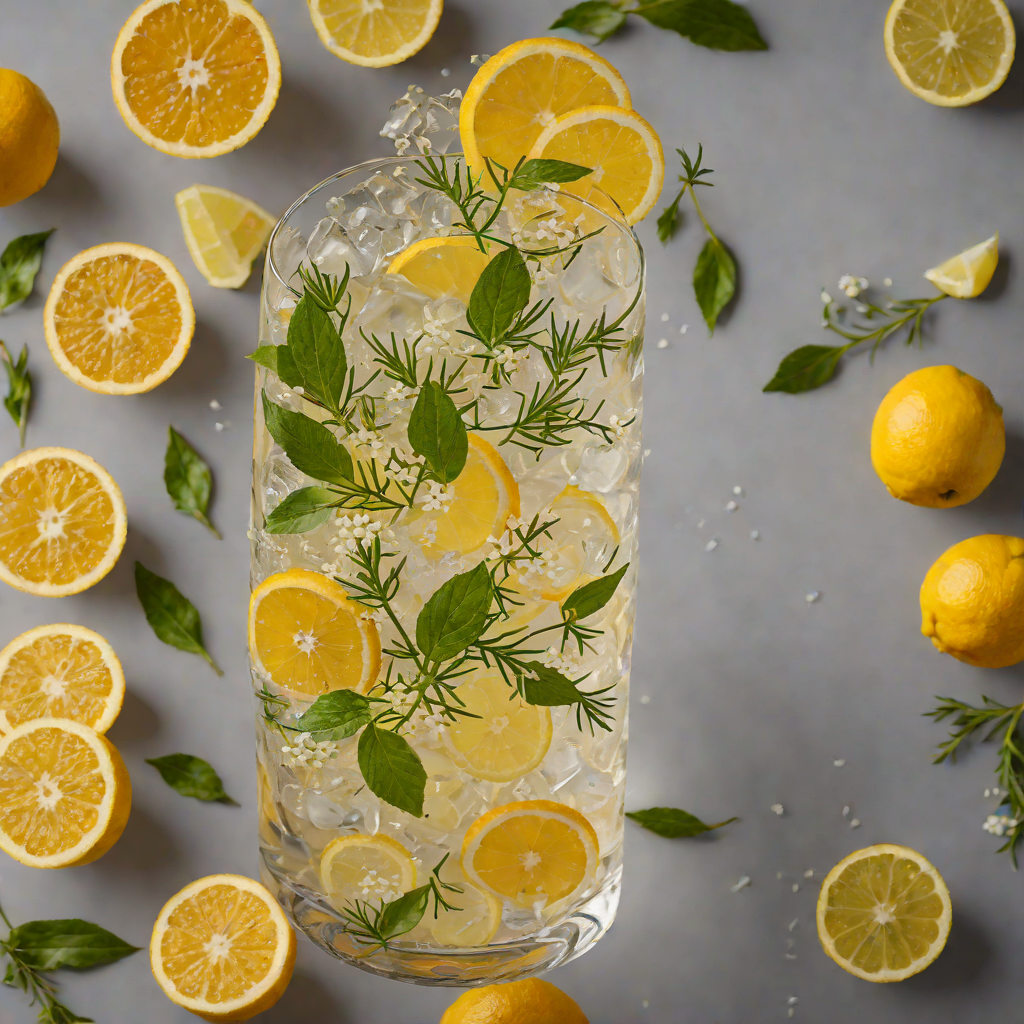 Citrus and Herbal Gin Highball with Elderflower
