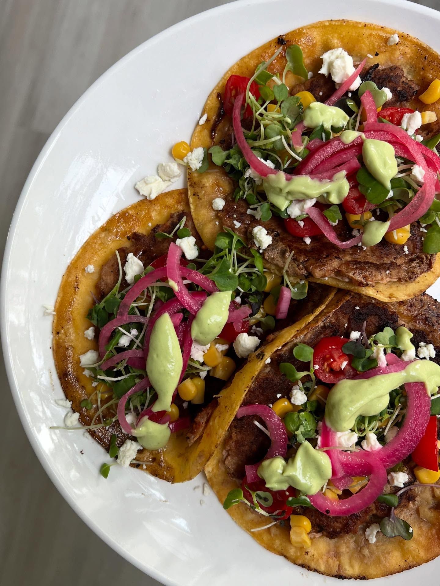 Grilled Whiskey-Glazed Tacos with Pickled Red Onions