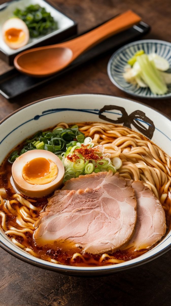 Ramen Broth Infused with Grilled Garlic and Miso
