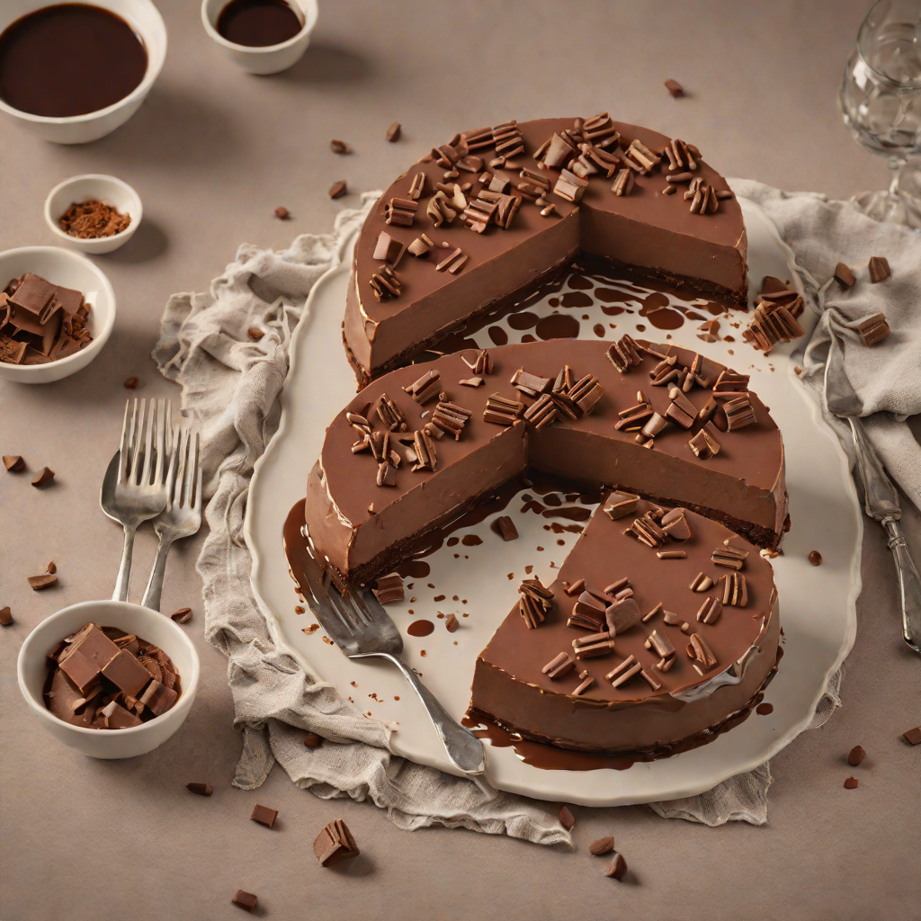 No-Bake Triple Chocolate Cheesecake with Chocolate Ganache