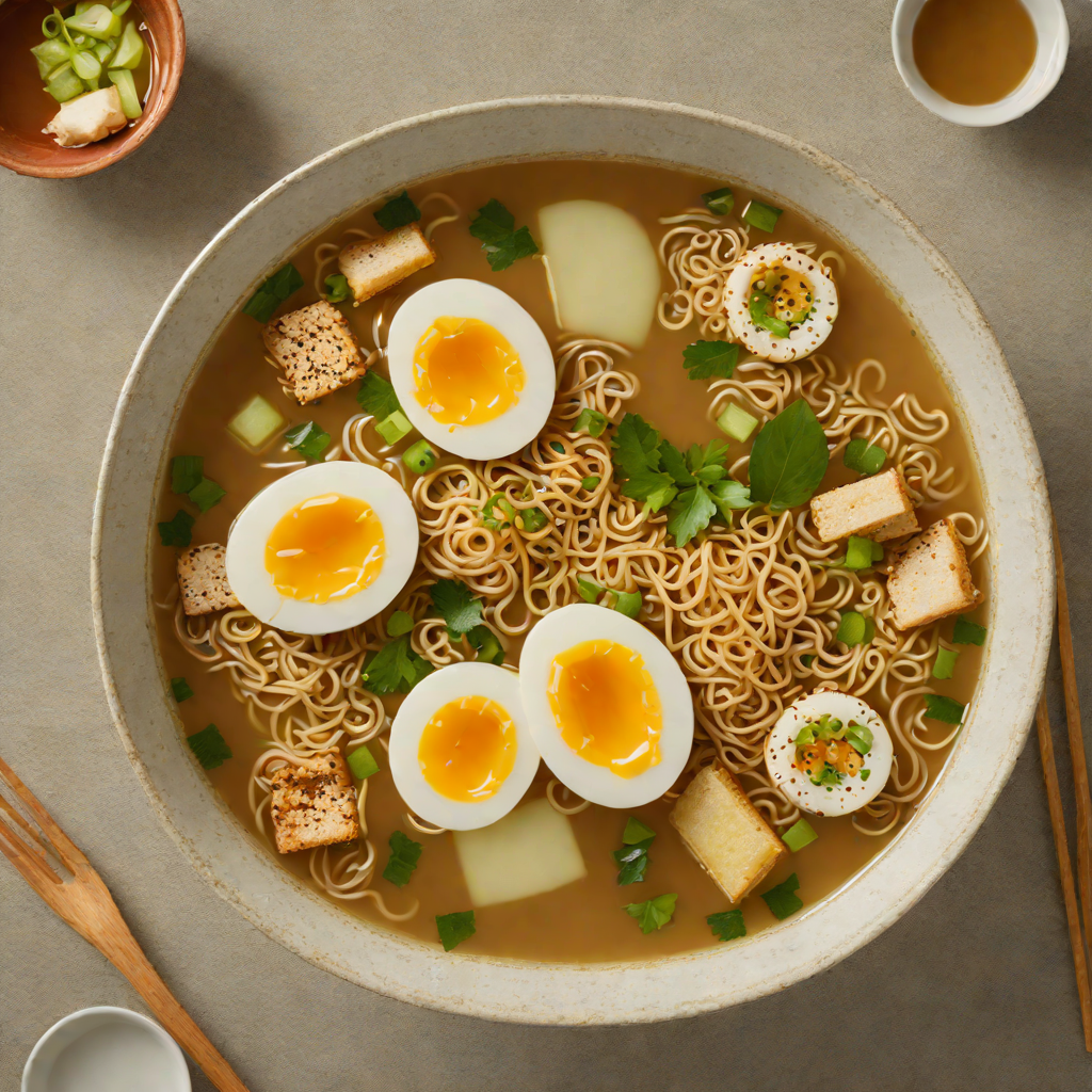 Ramen-Inspired Miso Soup with Soft-Boiled Egg and Scallions