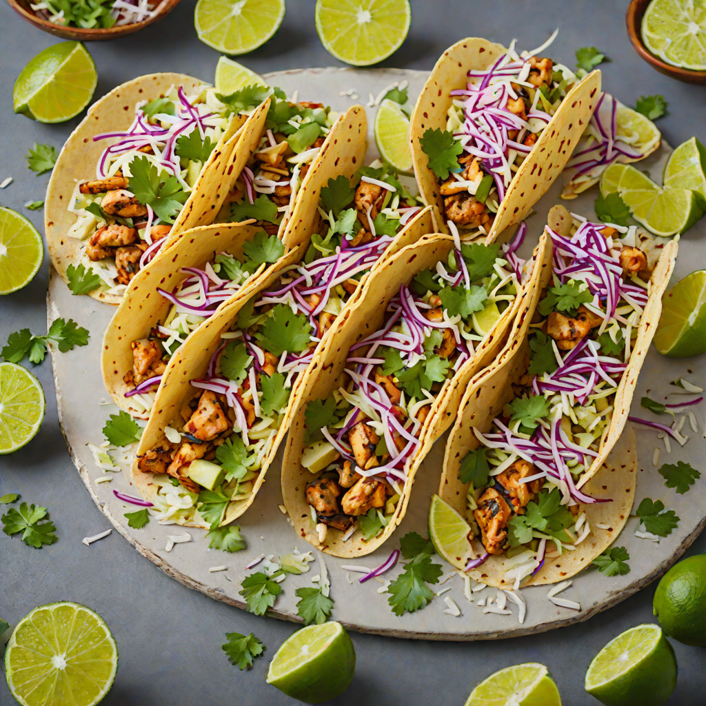 Grilled Whiskey Lime Chicken Tacos with Cilantro Slaw