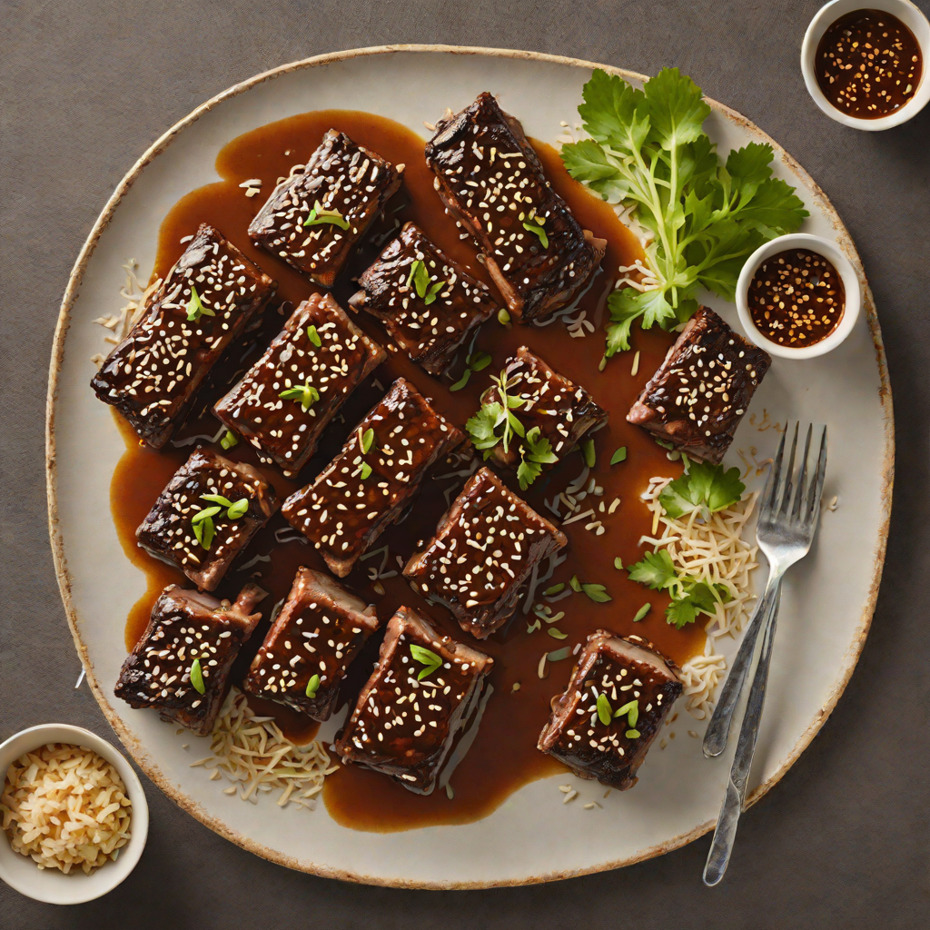 Grilled Korean-Style Beef Short Ribs with Sesame-Garlic Glaze