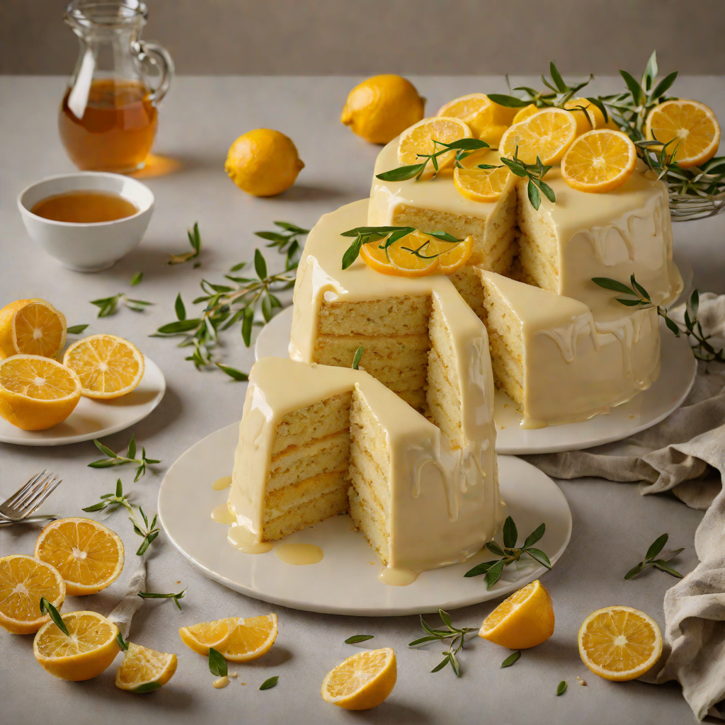 Citrus Olive Oil Layer Cake with Honey Glaze