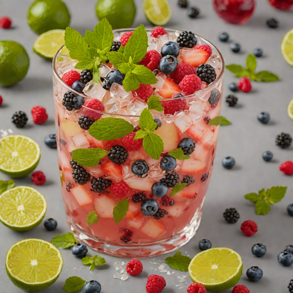 Tart Berry Smash with Mint and Lime