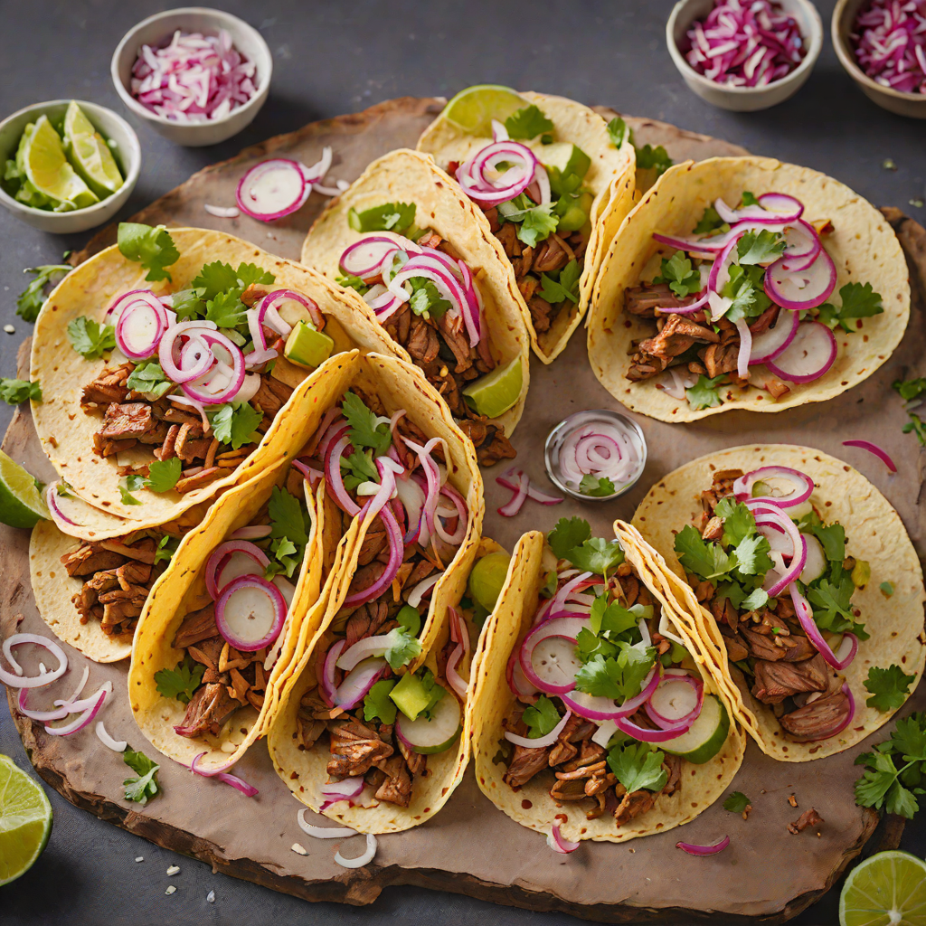 Grilled Whiskey-Marinated Pork Tacos with Pickled Red Onion