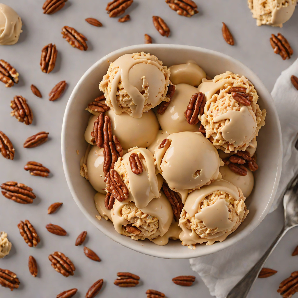 No-Churn Salted Caramel Ice Cream with Pecans