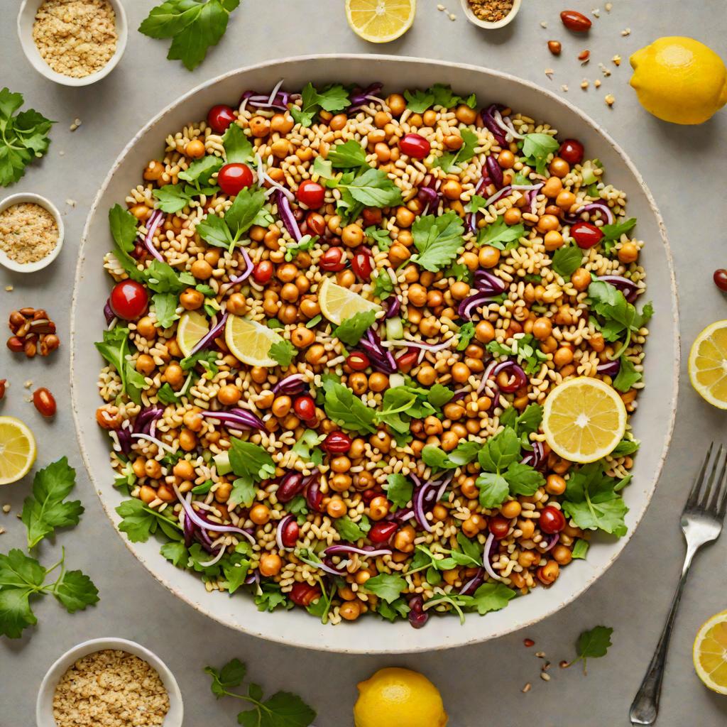 One-Pot Quinoa Salad with Roasted Chickpeas and Lemon Tahini Dressing
