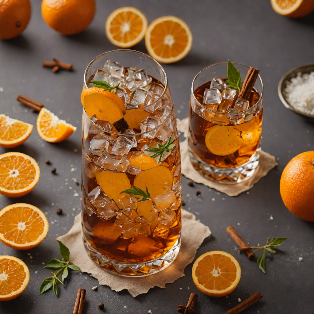 Charred Orange Spiced Rum Old Fashioned
