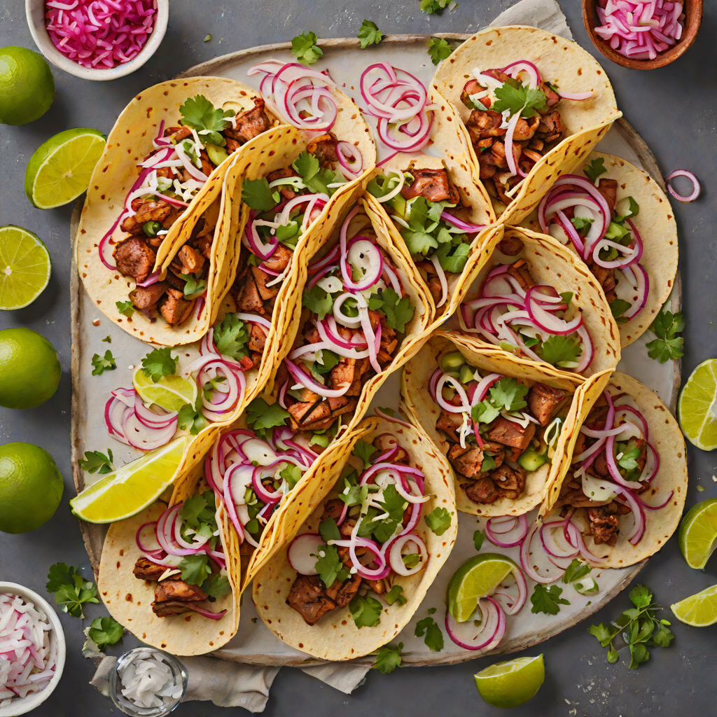 Grilled Whiskey-Glazed Pork Tacos with Pickled Onions