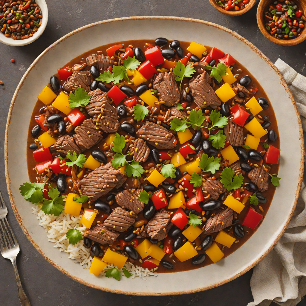 Slow Cooker Brazilian-Style Beef with Black Beans and Peppers