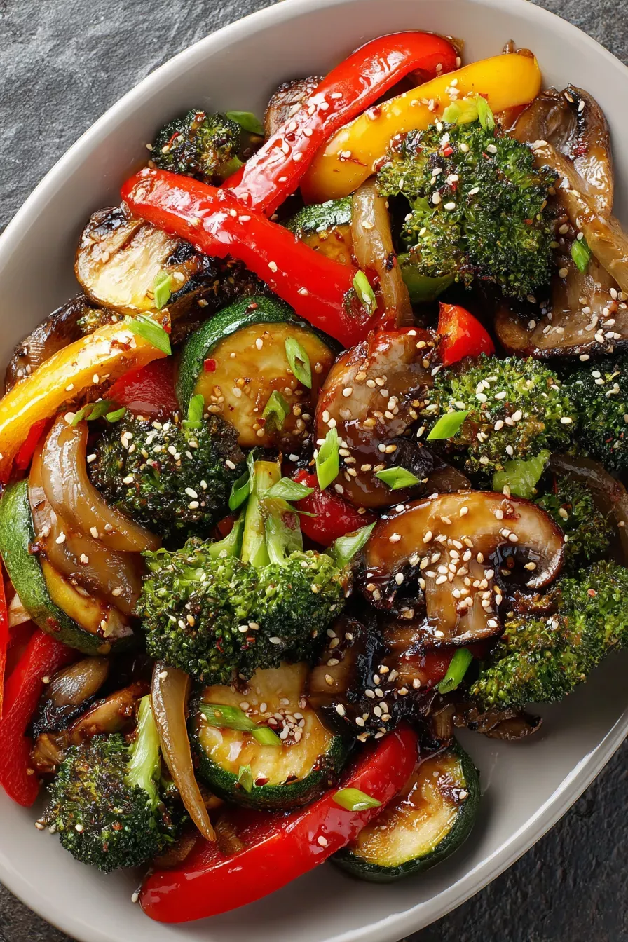 Grilled Hibachi Vegetables with Sesame Soy Dressing