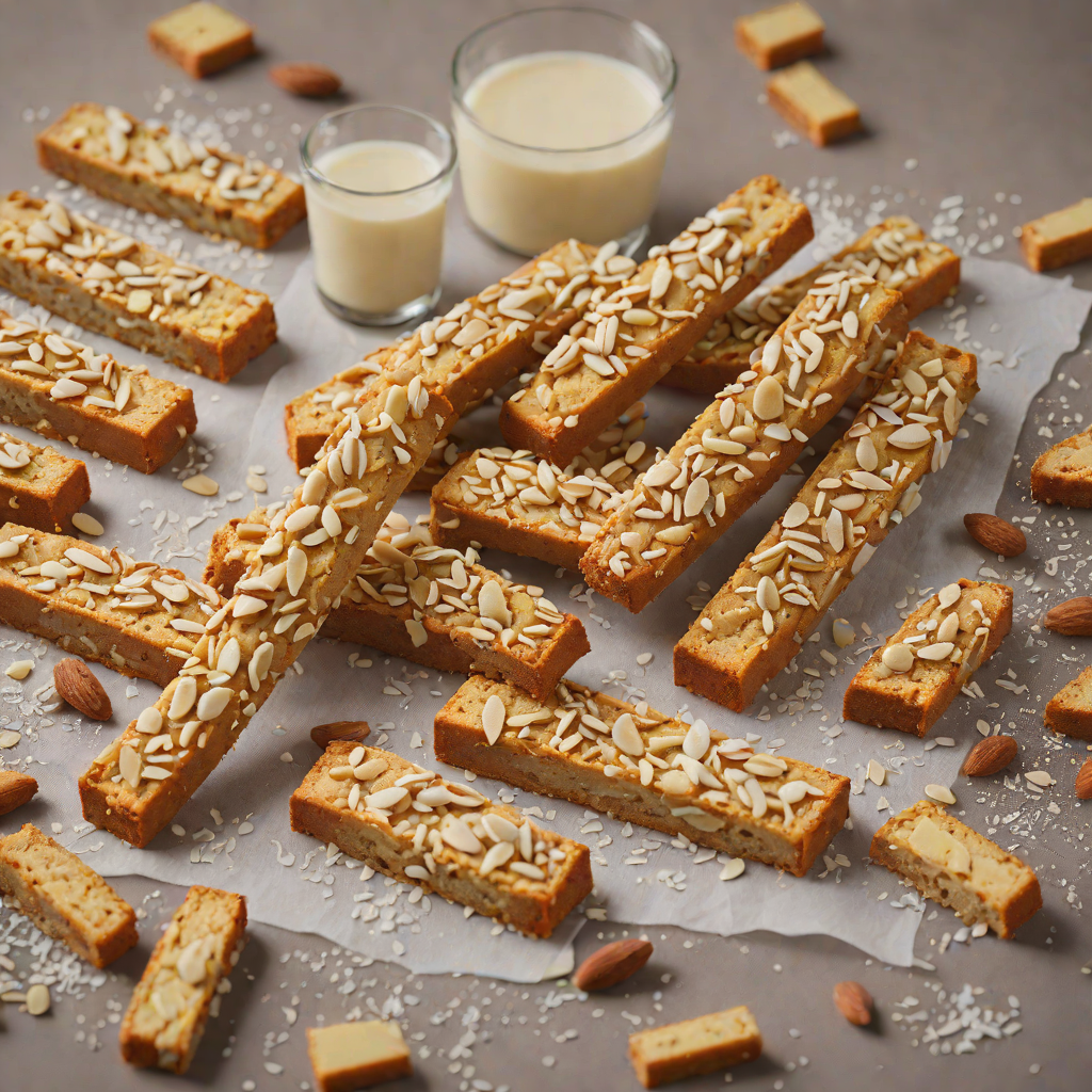 Snow-Dusted Almond and White Chocolate Biscotti
