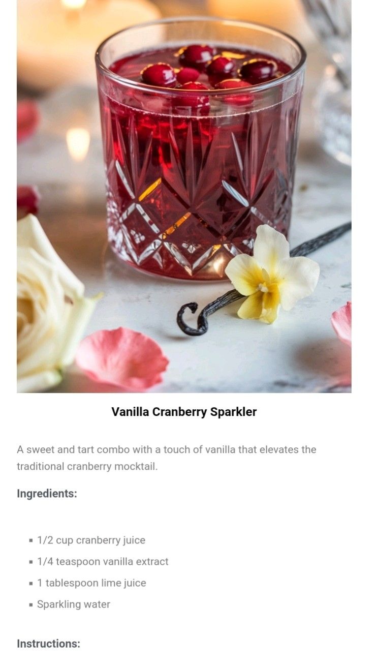 Cranberry Vanilla Sparkler