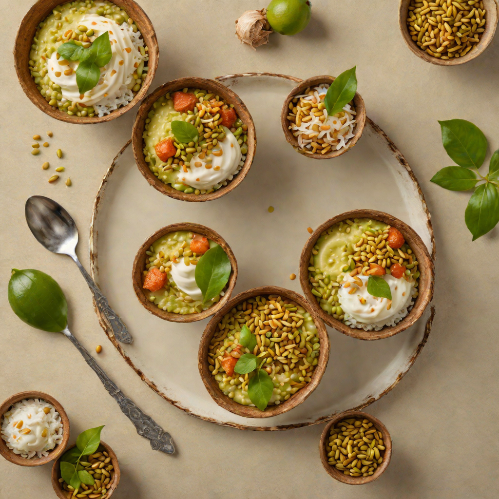 Sweet Coconut and Mung Bean Che Dessert