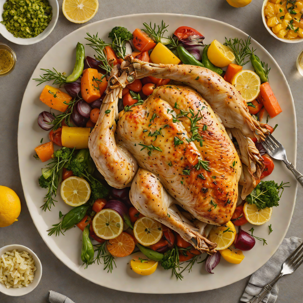 Citrus-Herb Roasted Chicken with Seasonal Pekin Vegetables