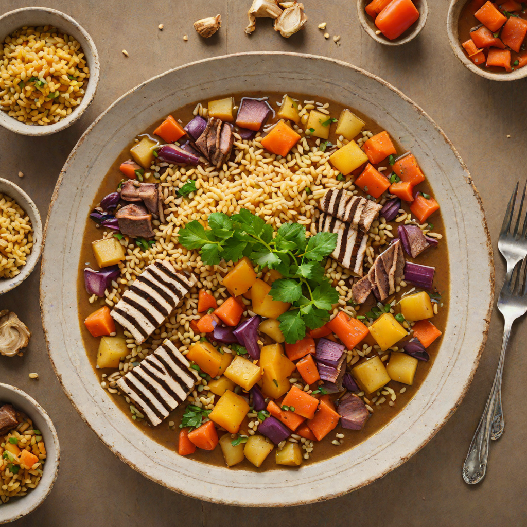Savory Plains Zebra and Millet Stew with Root Vegetables