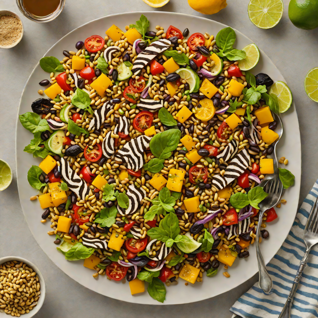 Zebra-Inspired Grilled Vegetable and Black-Eyed Pea Salad with Citrus Vinaigrette
