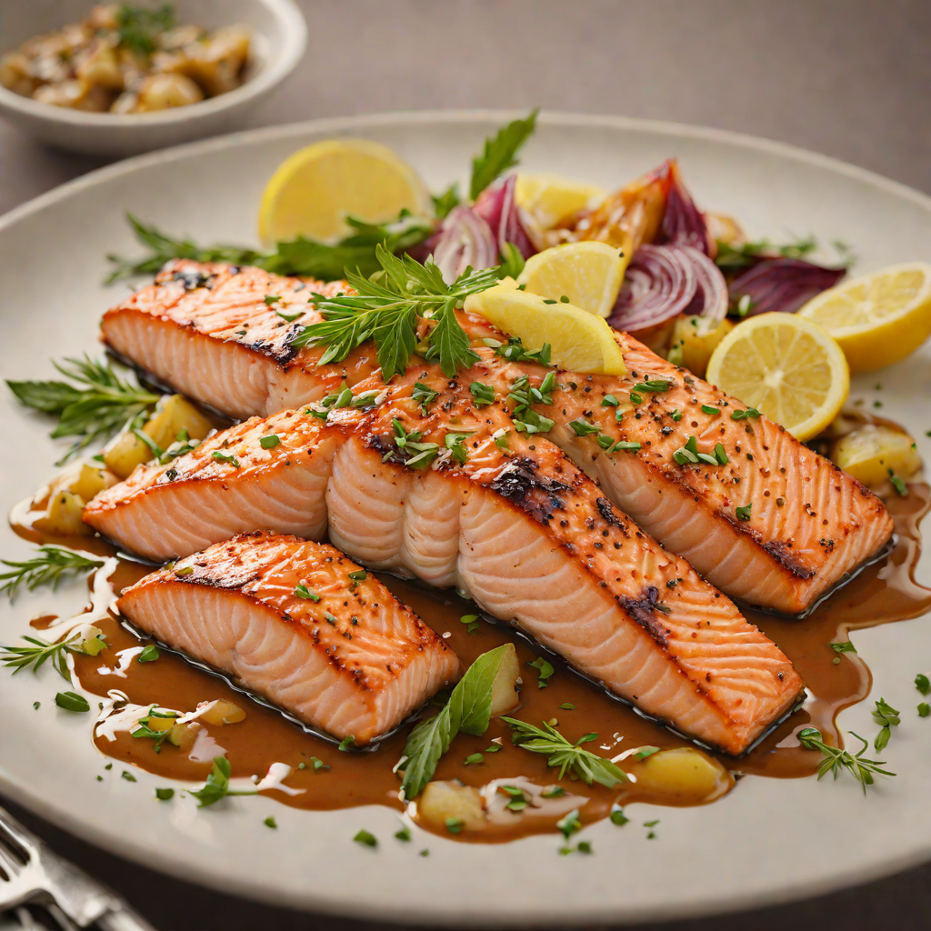 Pan-Seared Salmon with Puget Sound Alderwood Glaze